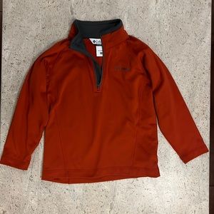 Columbia 1/4 zip pullover youth 6/7 burnt orange